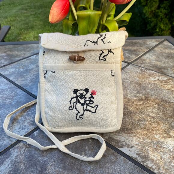Grateful Dead Handbags - Grateful Dead Cotton Boho Small Crossbody Bag